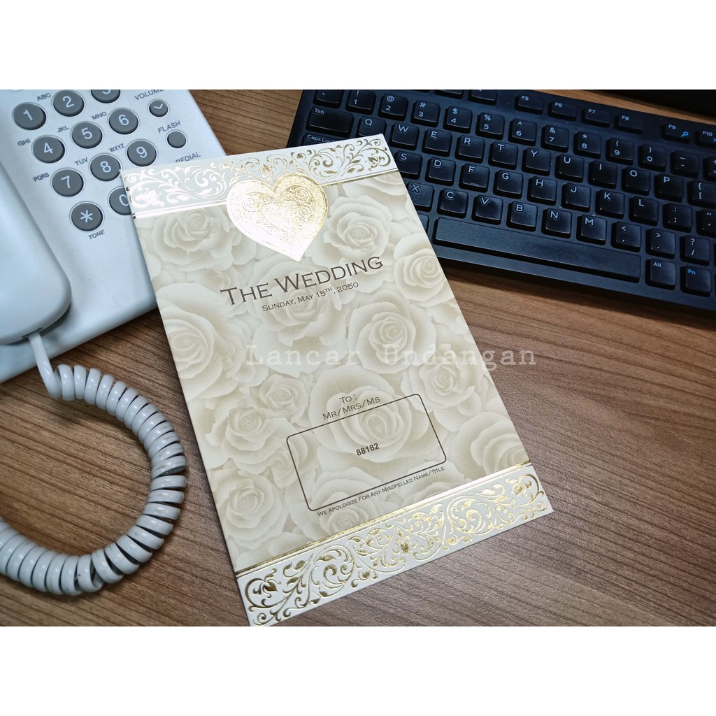 UNDANGAN PERNIKAHAN / UNDANGAN MEWAH / UNDANGAN INDAH / ERBA 88182