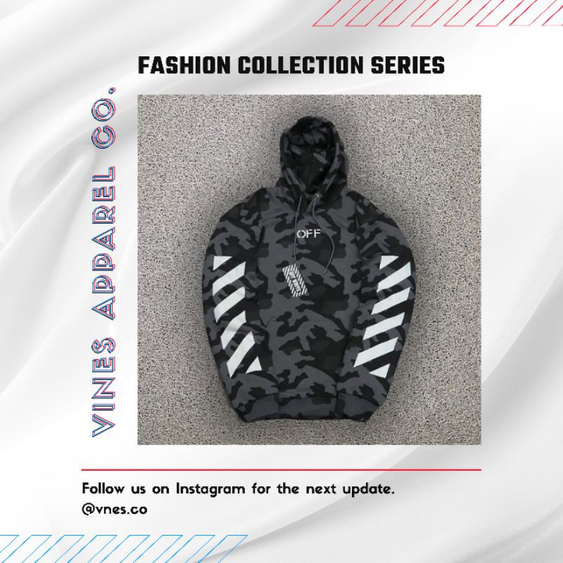 Off White Hoodie Parody Black Camo