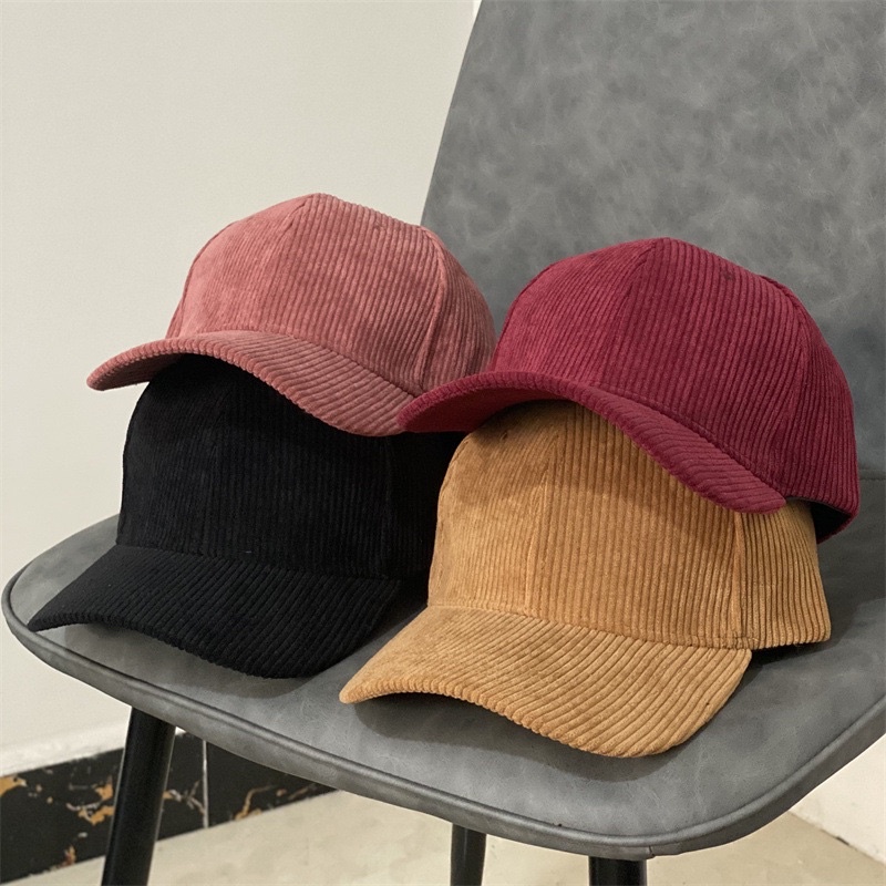 Topi Baseball Cap Import Unisex Hat Topi Corduroy 2