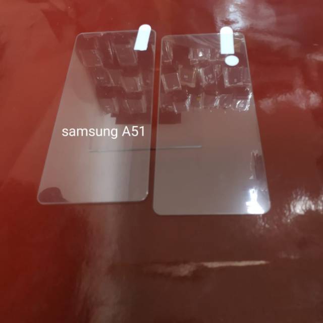 Tempered glass Samsung A51 . A71 . A01 . A01 core . A31 . A81 anti gores kaca bening transparan screen guard pelindung layar