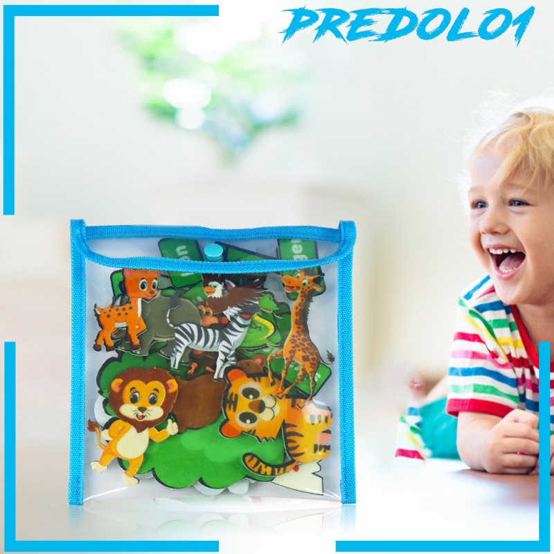 [PREDOLO1] Felt Puzzle Forest Zoo Learning Montessori Imagination Toy