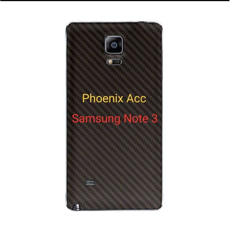 Samsung Note 3 Note 4 Note 5 Note 7/Note FE Note 8 Skin Karbon Garskin Anti Gores Belakang Stiker Handphone Back Skin