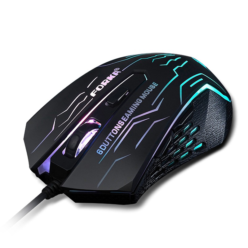 Mouse Gaming Profesional Optical 6 Tombol dengan Kabel USB