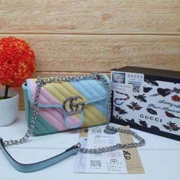 gucci marmont rainbow pastel