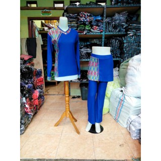 motif batik Baju setelan panjang muslim celana rok motif batik Baju setelan panjang muslim celana rok