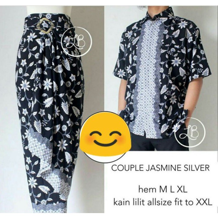 SB Collection Couple Rok Lilit Diah Maxi Dan Kemeja Batik Pria