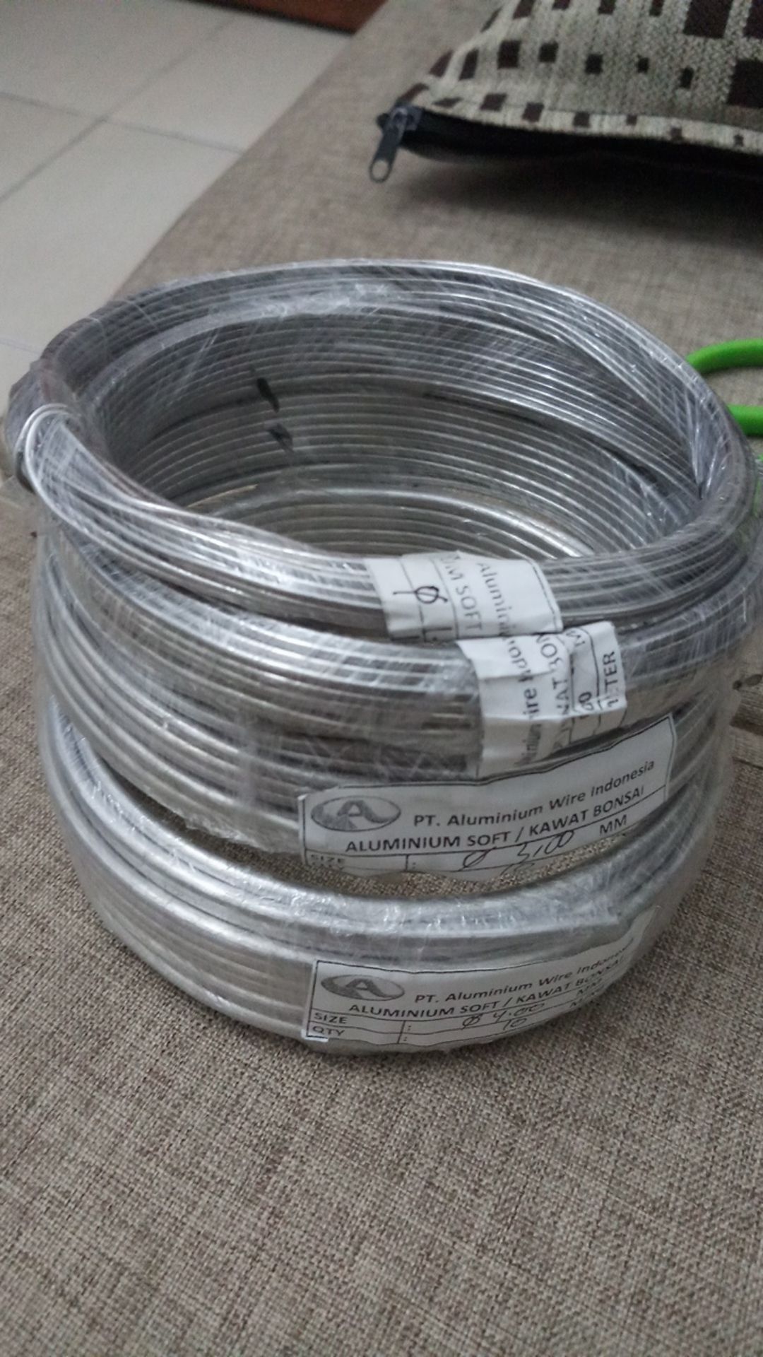 Kawat Bonsai 3 Mm - Harga Per Meter - Ukuran 3mm Aluminium Alumunium