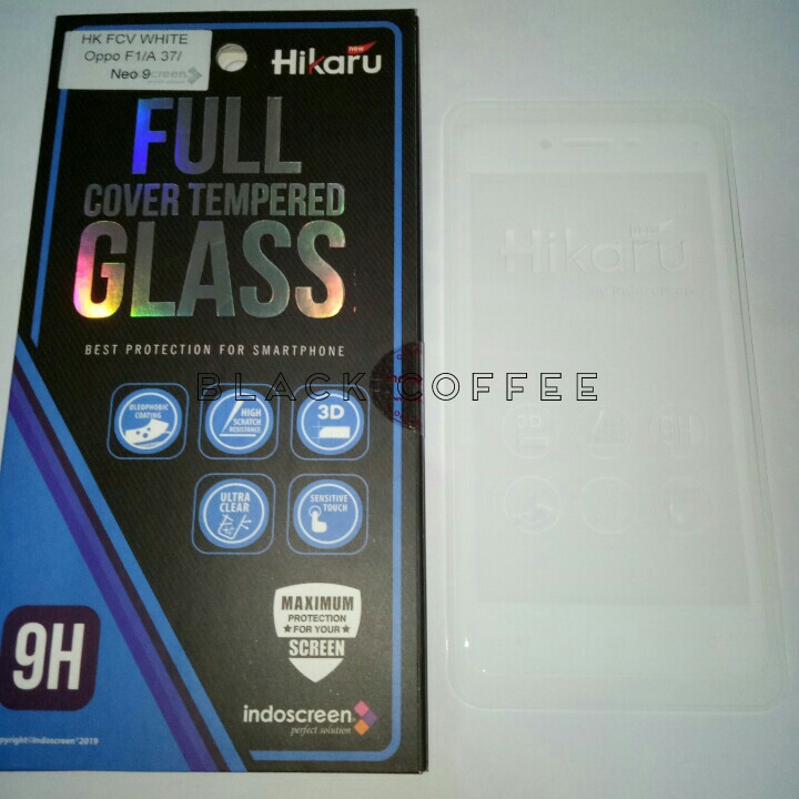 Tempered glass full oppo A37 screen guard Hikaru FCV