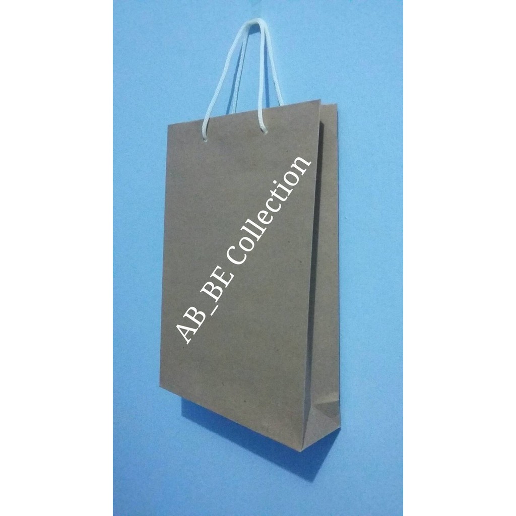 

Tas Kertas / Paperbag Coklat Polos 19x5x26 cm
