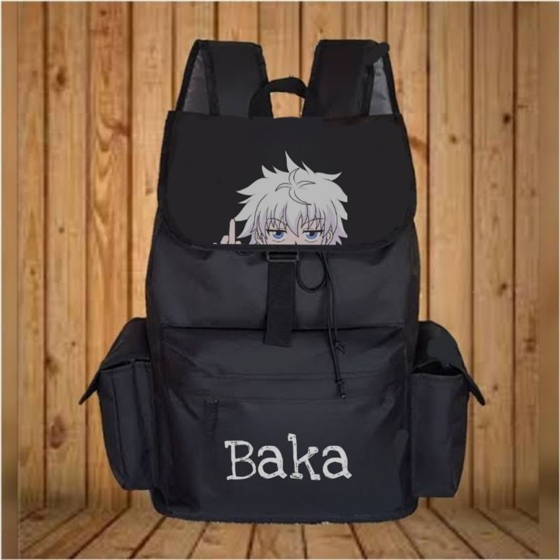 tas anime KILLUA BAKA hunter x hunter hunterxhunter tas sekolah ada slot laptopnya model FLIP