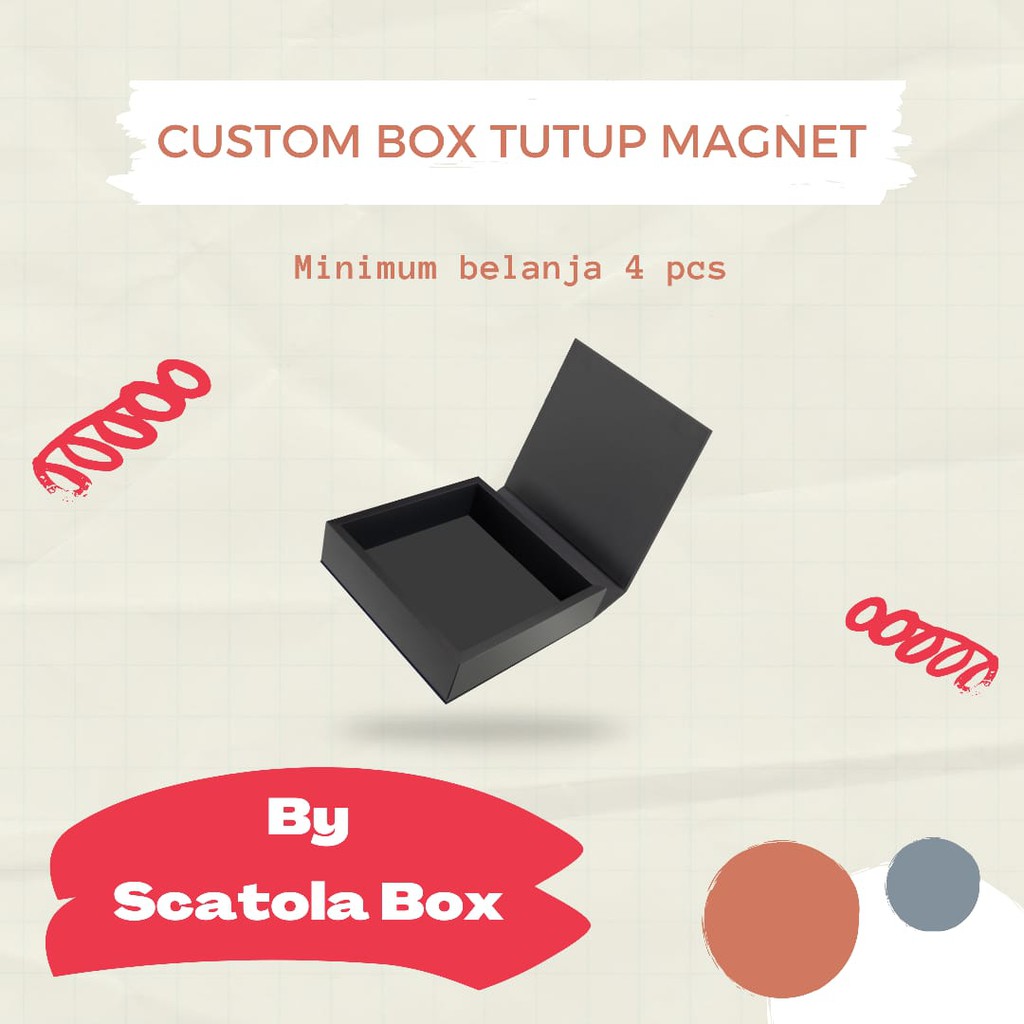 

CUSTOM BOX TUTUP MAGNET [HARDBOX, BOX PACKAGING, HAMPERS, KOTAK KADO]