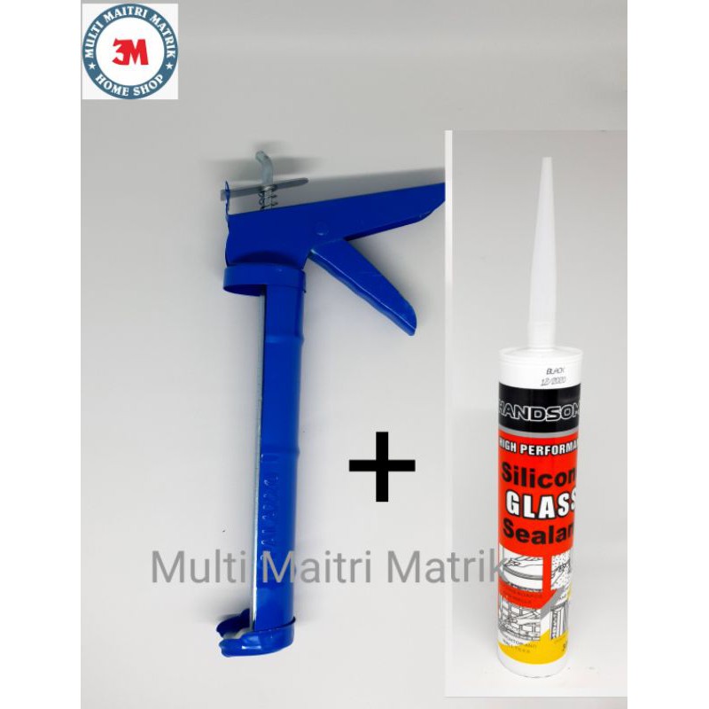 Alat tembak lem kaca botol seng paket + lem kaca botol murah /lem kaca sealant + tembak lem kaca sil