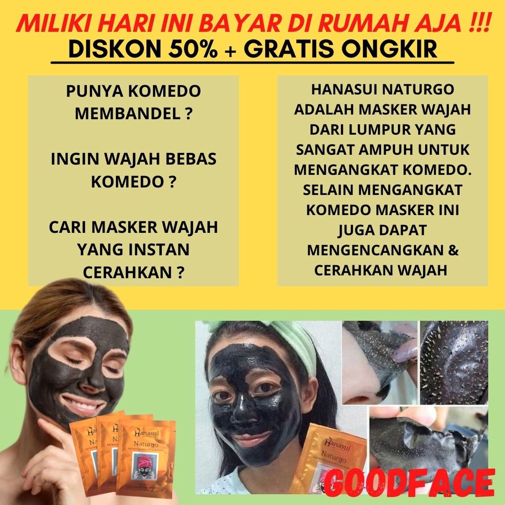 MASKER WAJAH HANASUI NATURGO MASKER BPOM - MASKER NATURGO HANASUI BPOM