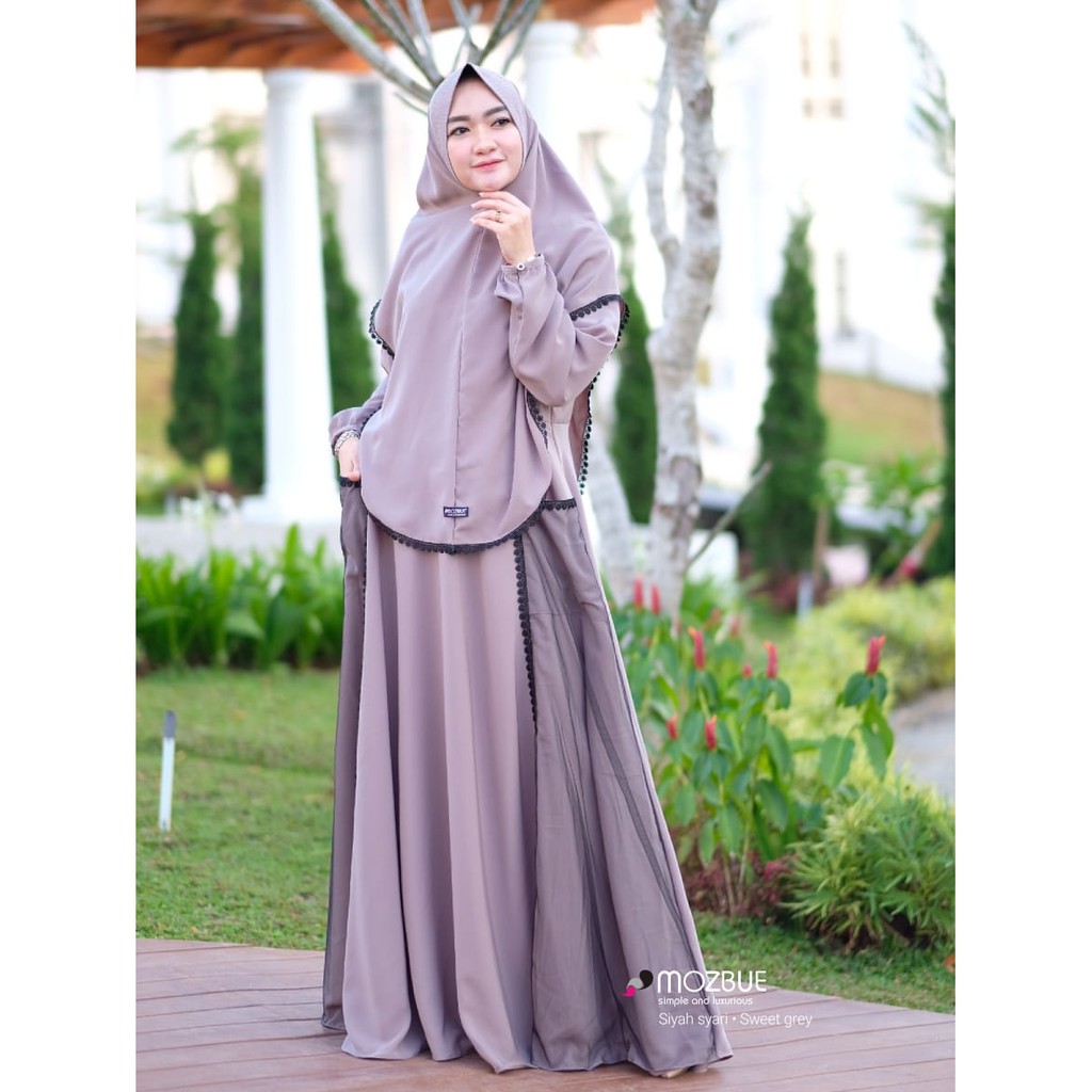  BAJU  MUSLIM SIYAH SYARI GAMIS  WANITA MODERN  GAMIS  