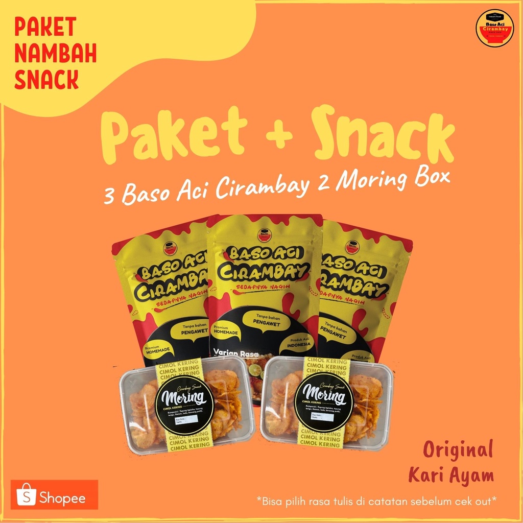 

Paket 3 Baso Aci Cirambay 2 Moring (Cimol Kering)
