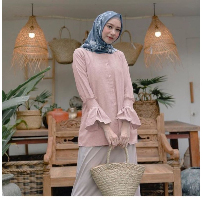 doris blouse rose preloved by vanilla hijab