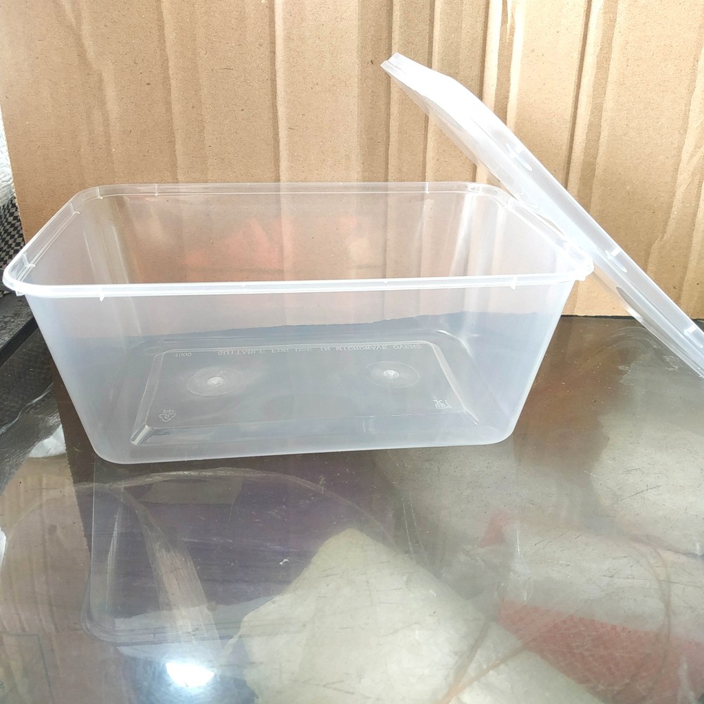 thinwall 1000 ml > box container > kotak plastik > tempat makan > box plastik