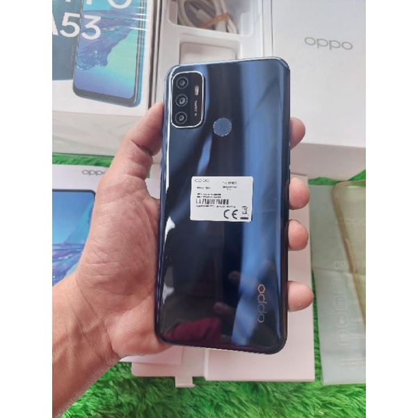 HANDPHONE HP SECOND BEKAS OPPO A53 4/128 MULUS 98% FULLORI