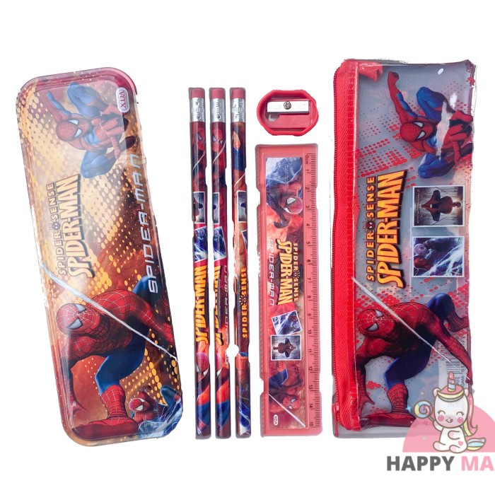 

Trendi Kotak Pensil Set Frozen / Spiderman / Princess 2 In 1 Berkualitas