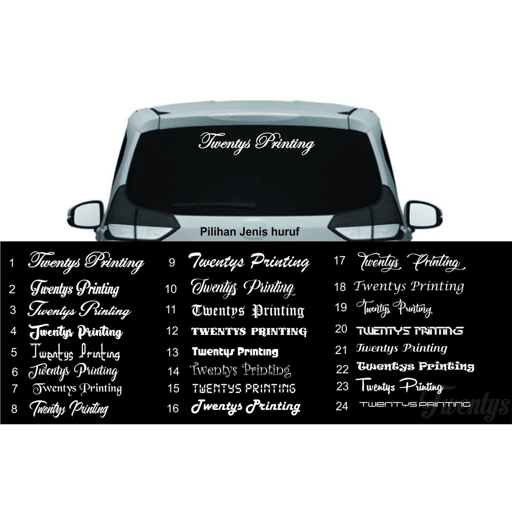 

STIKER CUSTOM TEXT CUTTING STICKER VINYL DECAL