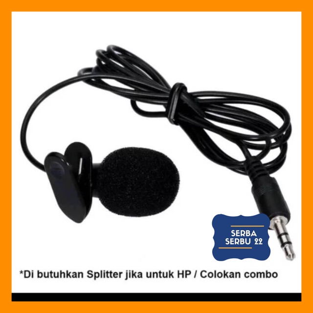 Paket Youtube Youtuber Vlog Vlogger Smule Alat Rekaman - Mic Clip on &amp; Audio Splitter U Shape