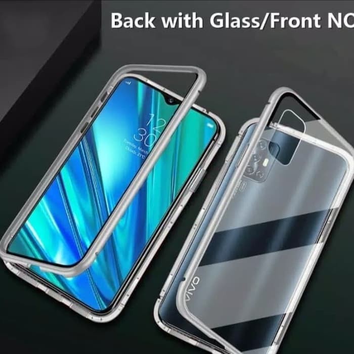 Vivo V19 VivoV19 Magnetic Case Metal Glass Back Cover 2 in 1 Casing