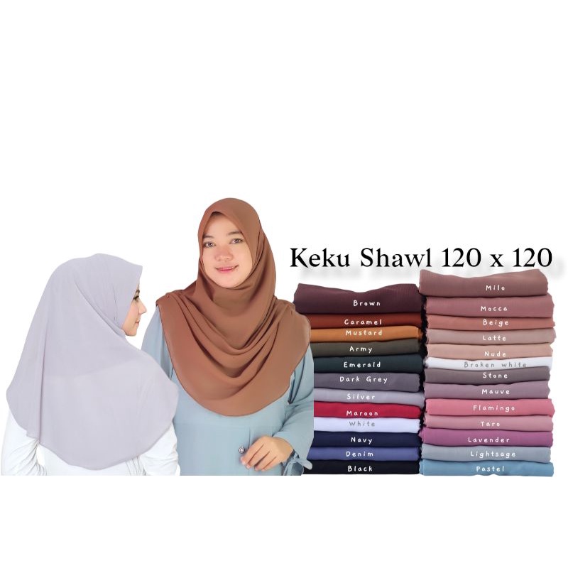 Keku Shawl / Pashmina Malaysia / Pashmina Oval