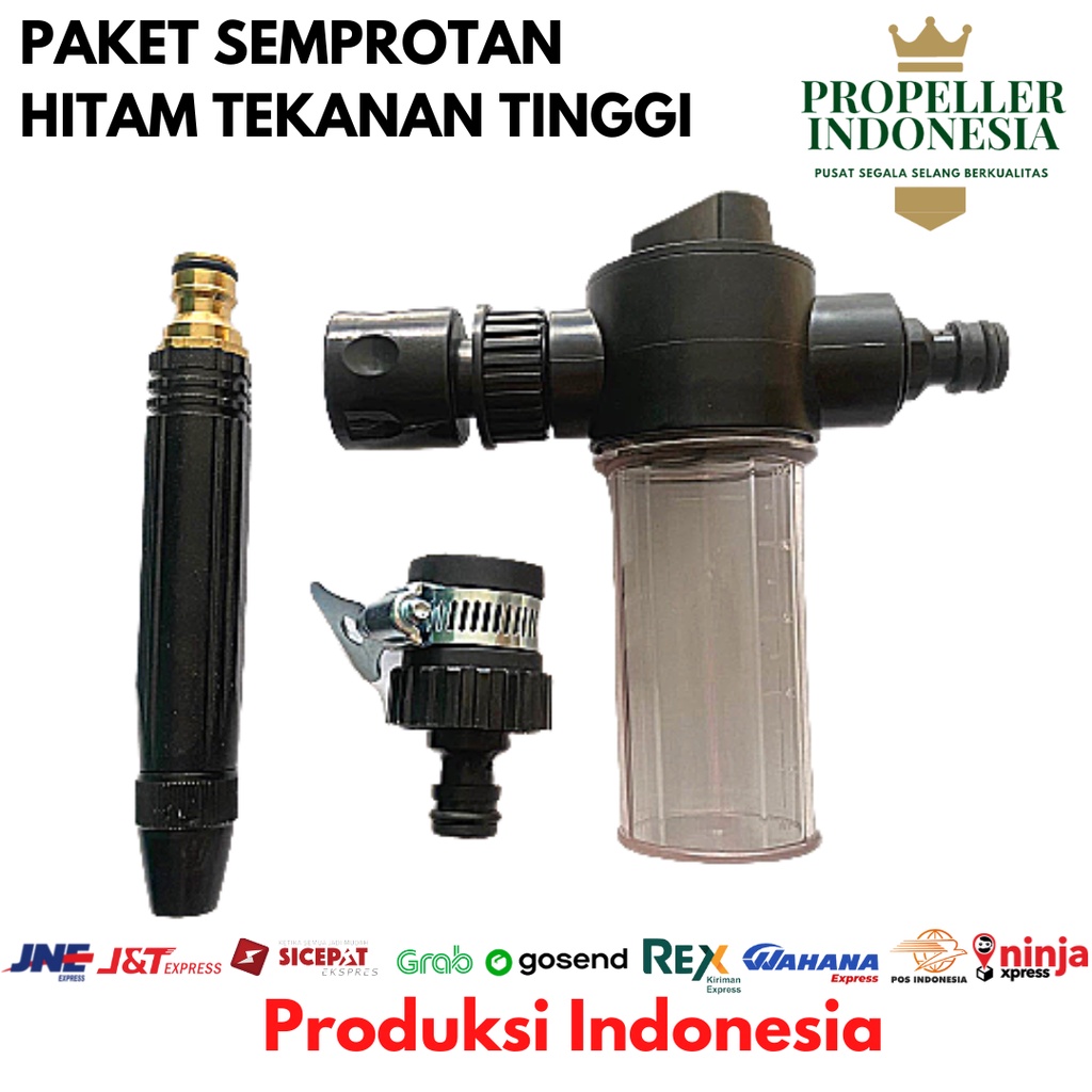 Paket Semprotan Tekanan Tinggi + Sambungan Universal dan Tempat Sabun