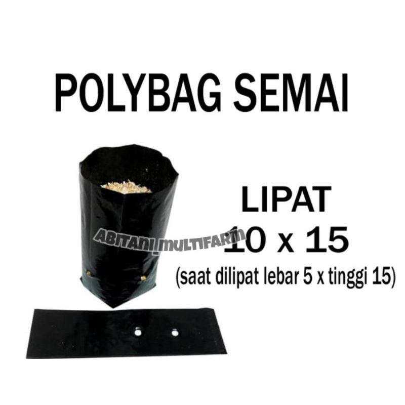 POLIBAG - POLYBAG SEMAI HITAM 10 x 15 CM - 1 KG