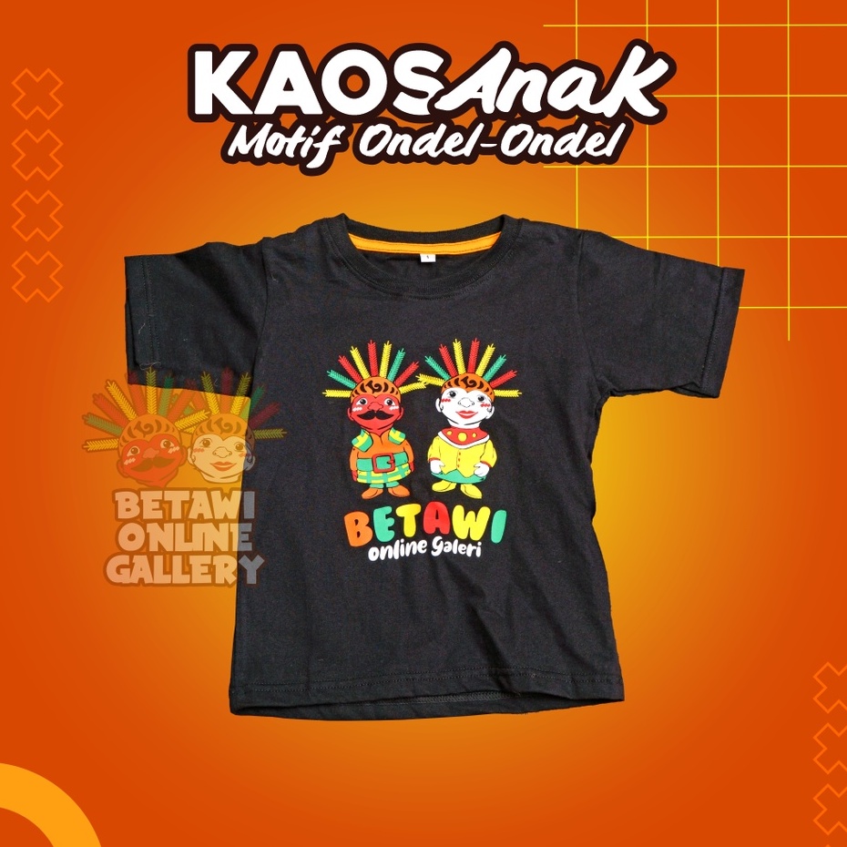 T-Shirts ondel ondel / Kaos motif Ondel Ondel / Kaos anak gambar ondel ondel