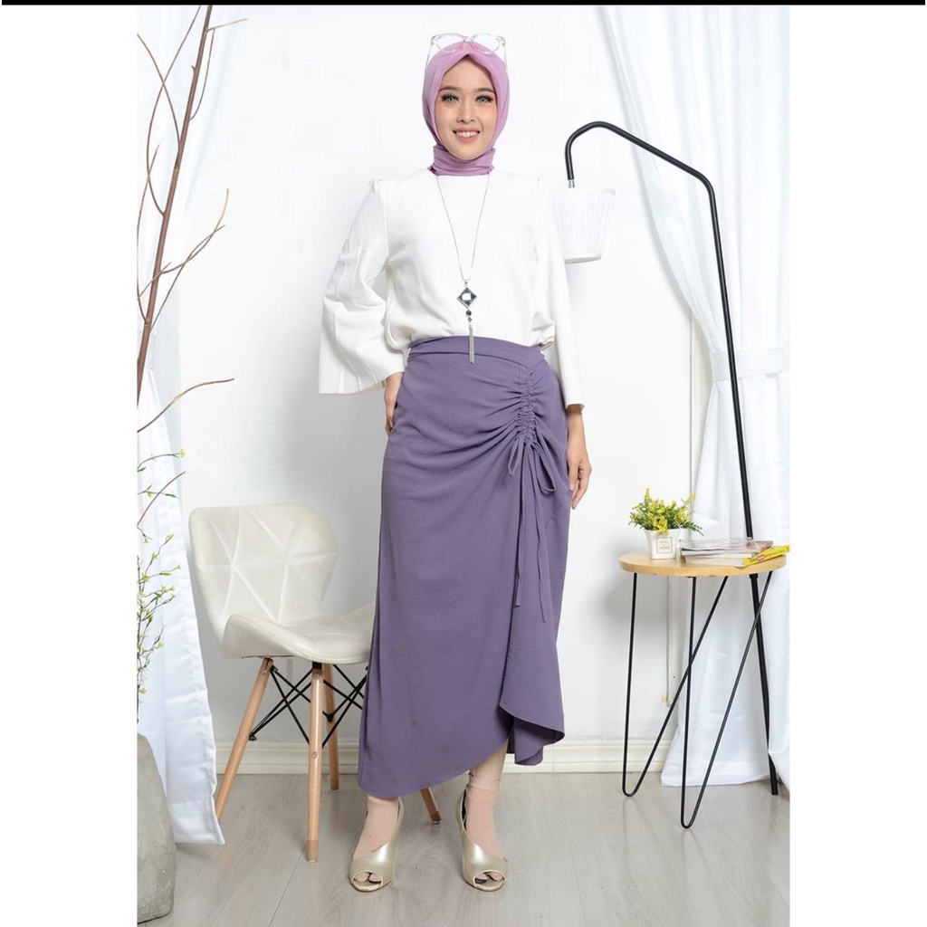 Rok Skirt Serut Crinkle Airflow kekinian Terlaris  Best Seller