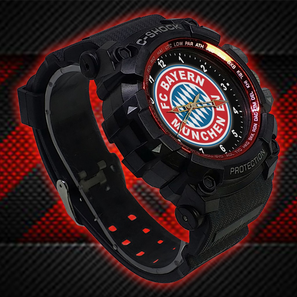 (ISTIMEWA BOSSQUE) JAM TANGAN BAYERN MUNCHEN LIST MERAH - EXCLUSIVE