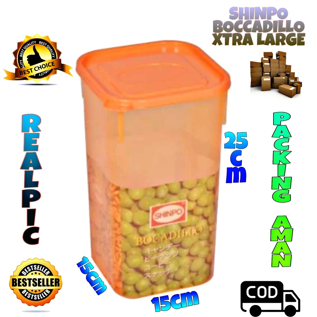 ( BISA COD ) PROMO Shinpo SIP-304 BOCCADILLO Series / Toples Plastik Polos / Tempat Cemilan / Food Storage / Wadah Makanan