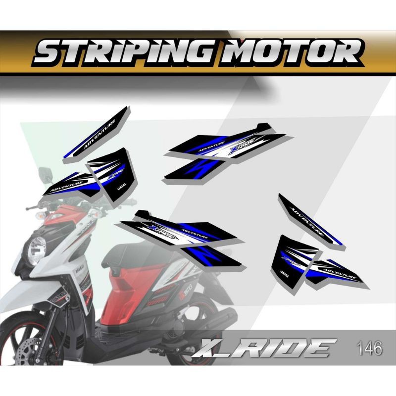 0146  Striping striping lis variasi X Ride X Ride variasi lis grafis
