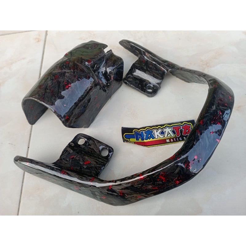 behel ninja RR 150 dan cover shock belakang ninja rr 150 karbon forged karbon kevlar behel dan tutup