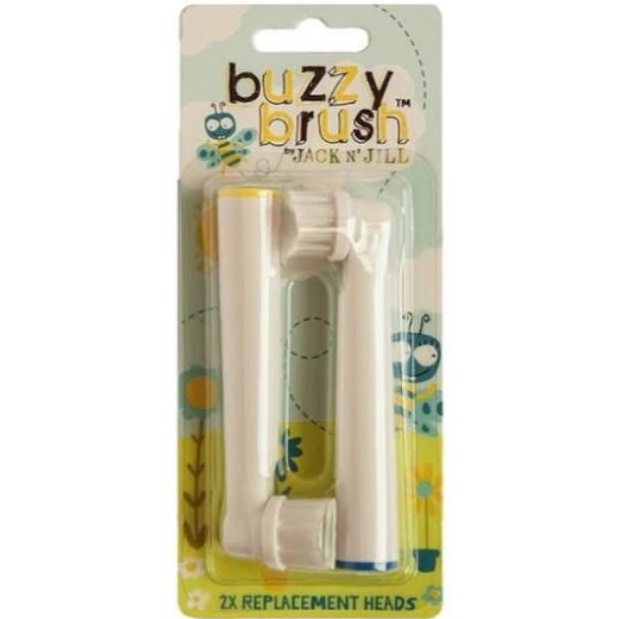 (isi 2 pcs) Refill Sikat Gigi Elektrik Jack N Jill Buzzy Brush Electric Musical Toothbrush