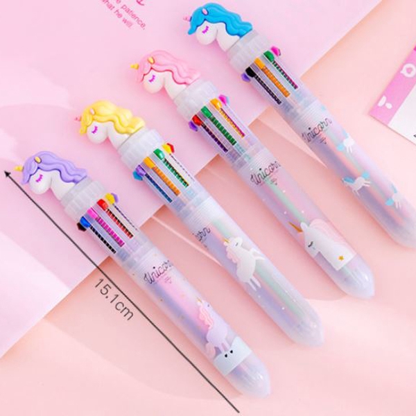 OILA pen multi warna raibow unicorn multicolor ballpoint (4B3) spe085