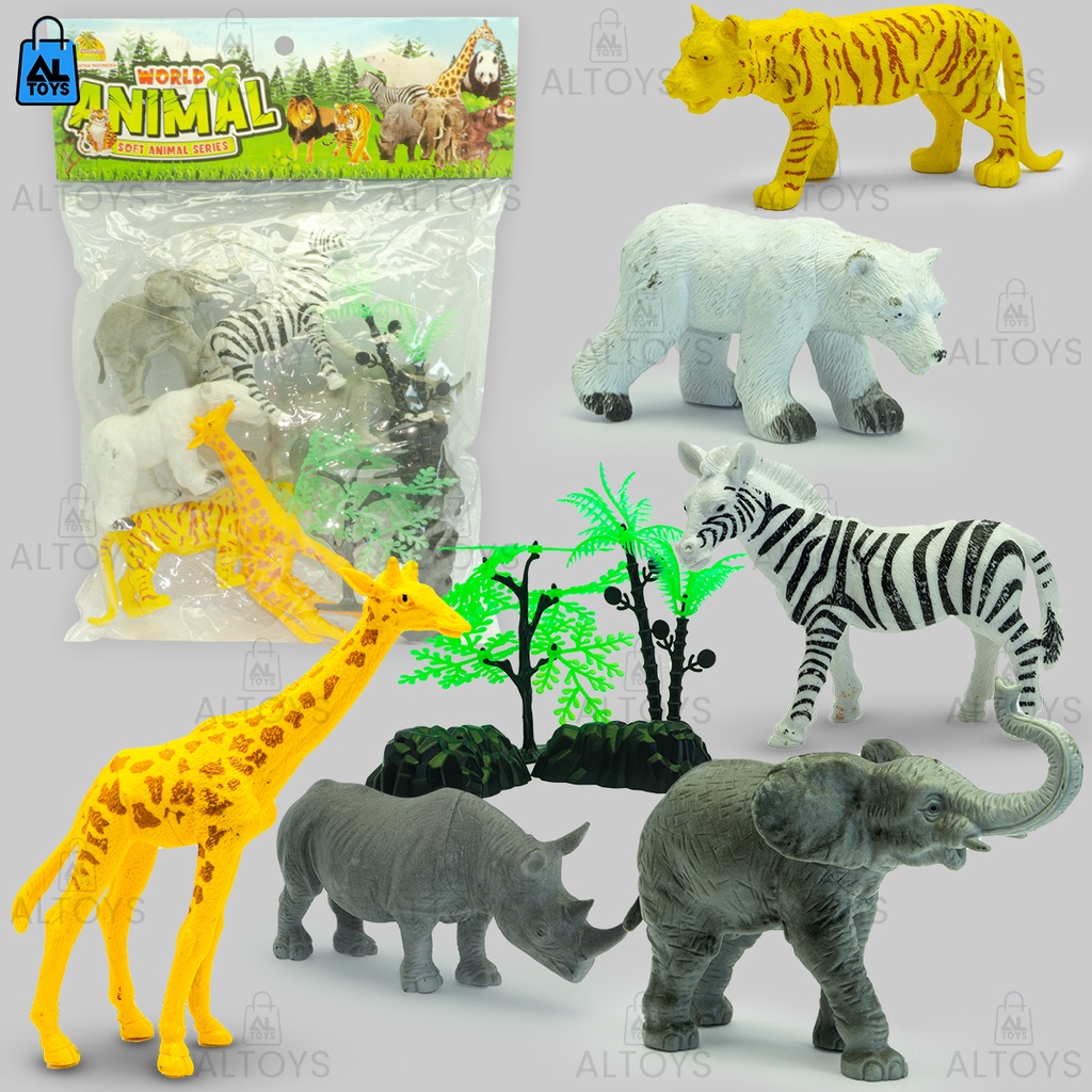 Mainan Animal Set Isi 6 Jenis Hewan Dan Dekorasi Pohon OCT20-9