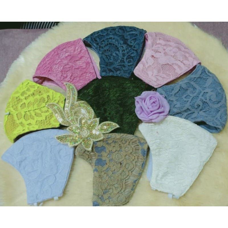 Super Murah Masker Brokat Duckbill 3 Ply Nyaman Aneka Motif dan Warna