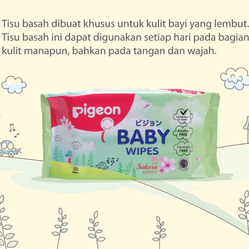 PIGEON WIPES Baby Hand &amp; Mouth Wipes Pigeon Wet Tissue 60s l Hand And Month Refill 60s l Wipes Pure Water 82s And 30s Pure water 82 Tissu Basah