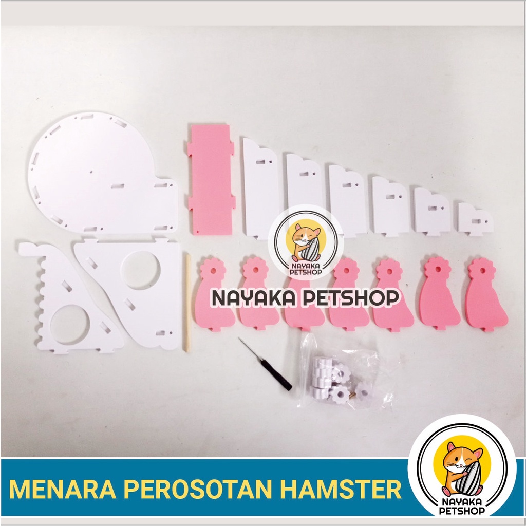 Mainan Hamster Menara Panjat Tangga Perosotan Rumah Hewan