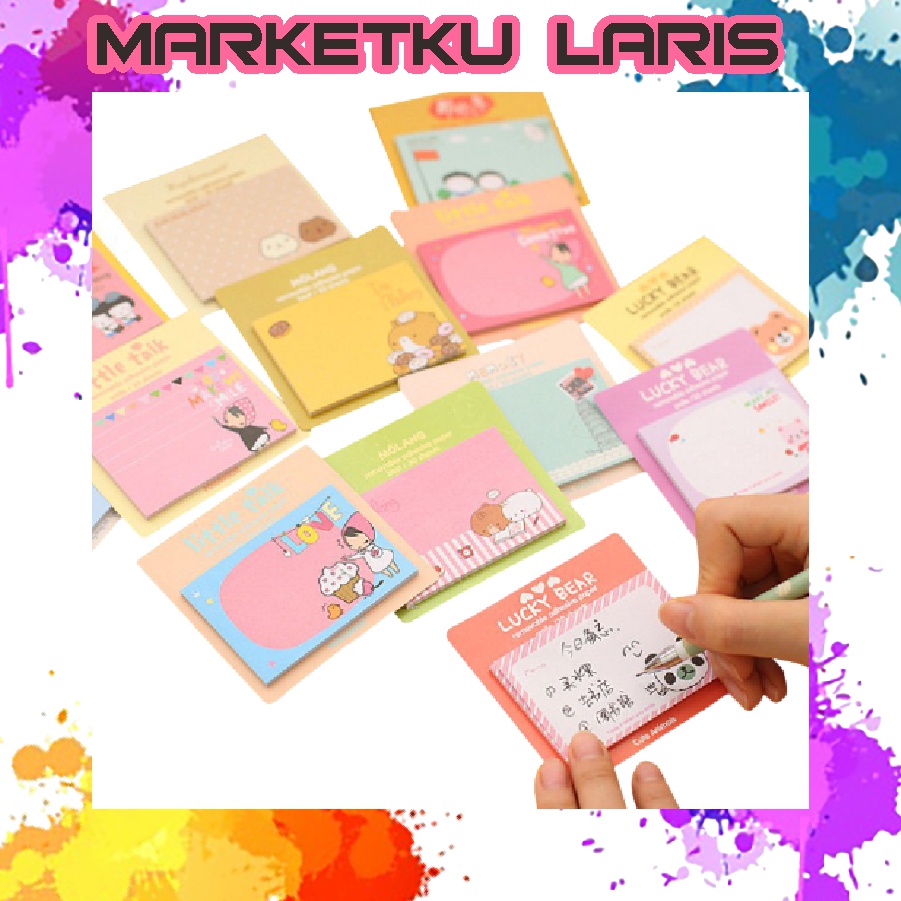 

MKL - R343 STICKY NOTE UNIK MOTIF KARTUN 20-30 LEMBAR MEMO KARTUN LUCU & UNIK MURAH IMPORT