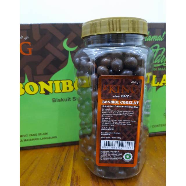 

Bonibol coklat isi biskuit