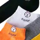FAYES Kaos Kaki Line Brown / Kaos Kaki Ankle Cute / Kaos Kaki Sepatu Import U16-CONY WHITE