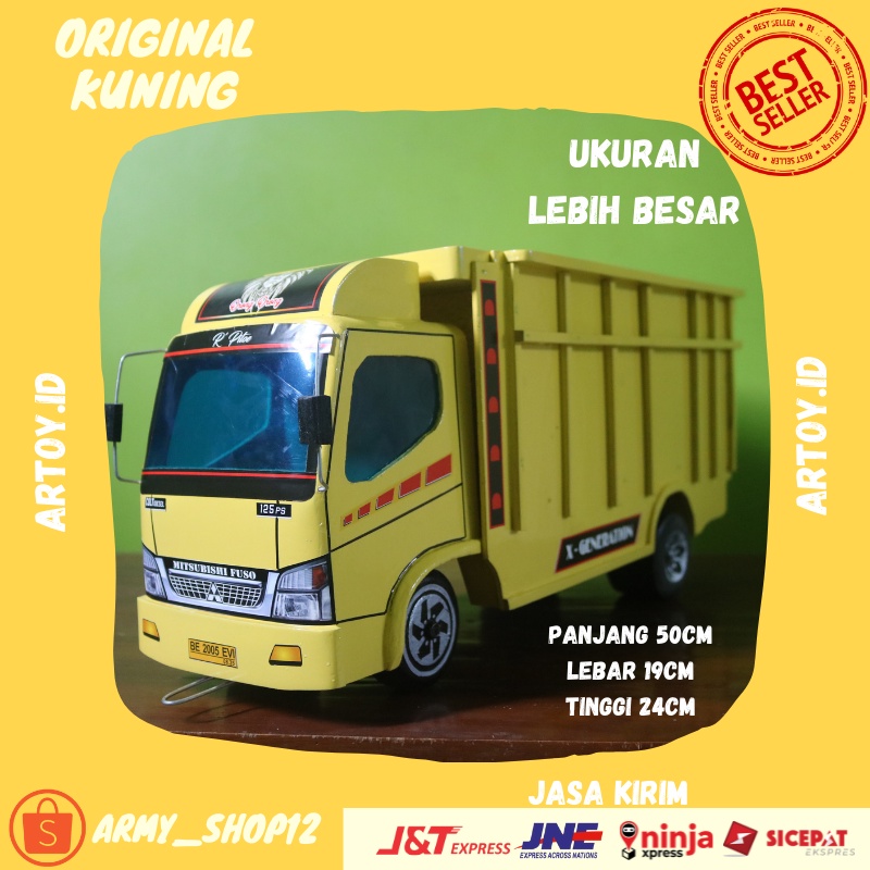 Miniatur Truk Oleng Kayu Asli Jumbo Murah Mainan Anak Dorong Truk Oleng Miniatur Kayu Murah Asli Jum