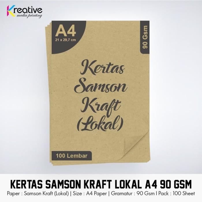 

Kertas Samson Kraft Lokal (A4 / 90 Gsm / 1 Pack = 100 Lbr)