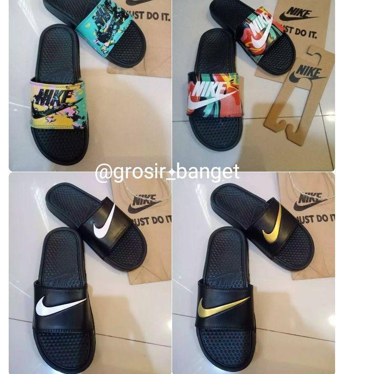 [PRODUK P6JJE] Sandal Nike Benassi Slides For Unisex, Nike Benassi Swoosh Grade ori vietnam Sandal P