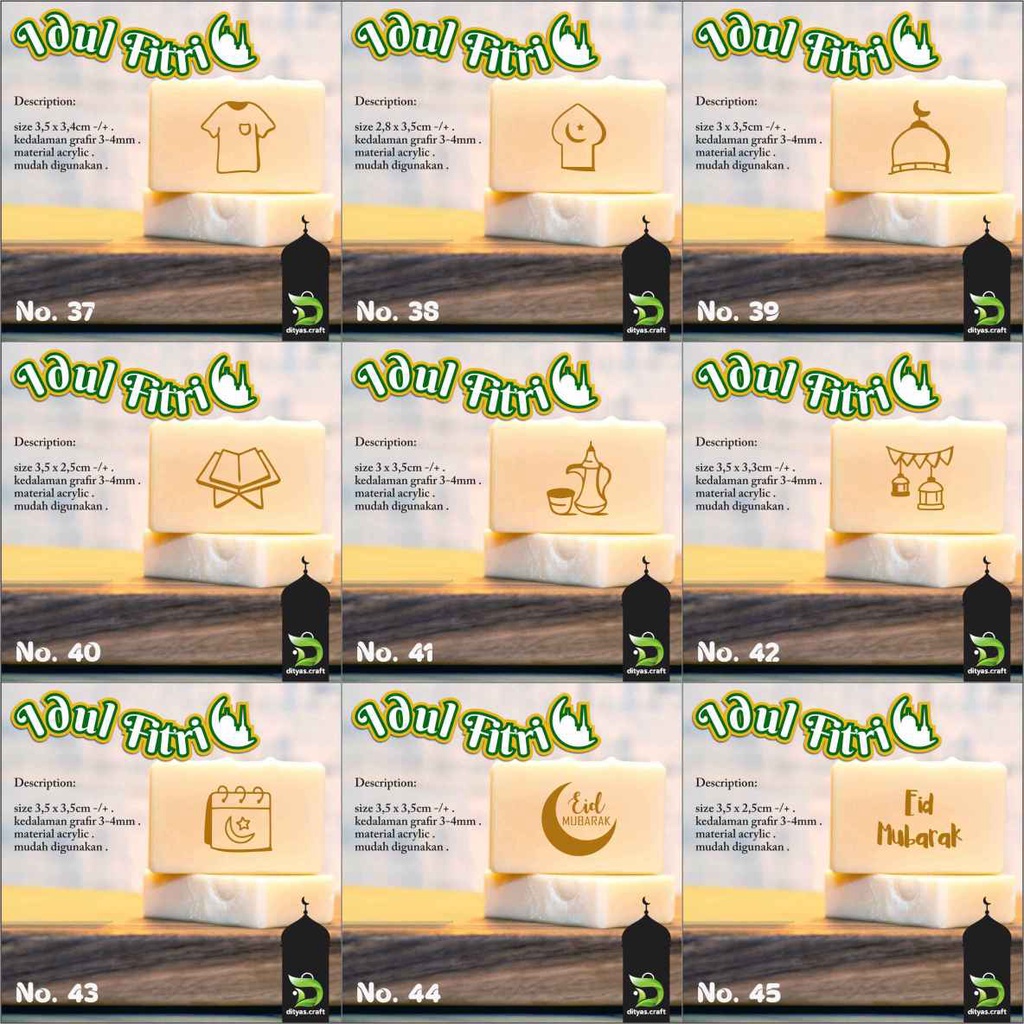 

soap stamp / stempel sabun / edisi IDUL FITRI code 37-45