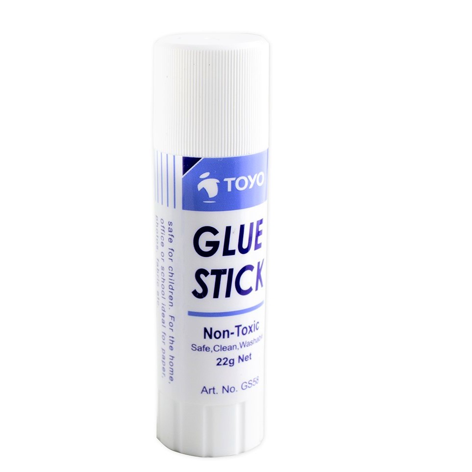 

LEM STIK KERTAS 22 GR TOYO BESAR NON TOXIC GLUE STICK KUALITAS BAGUS KUAT