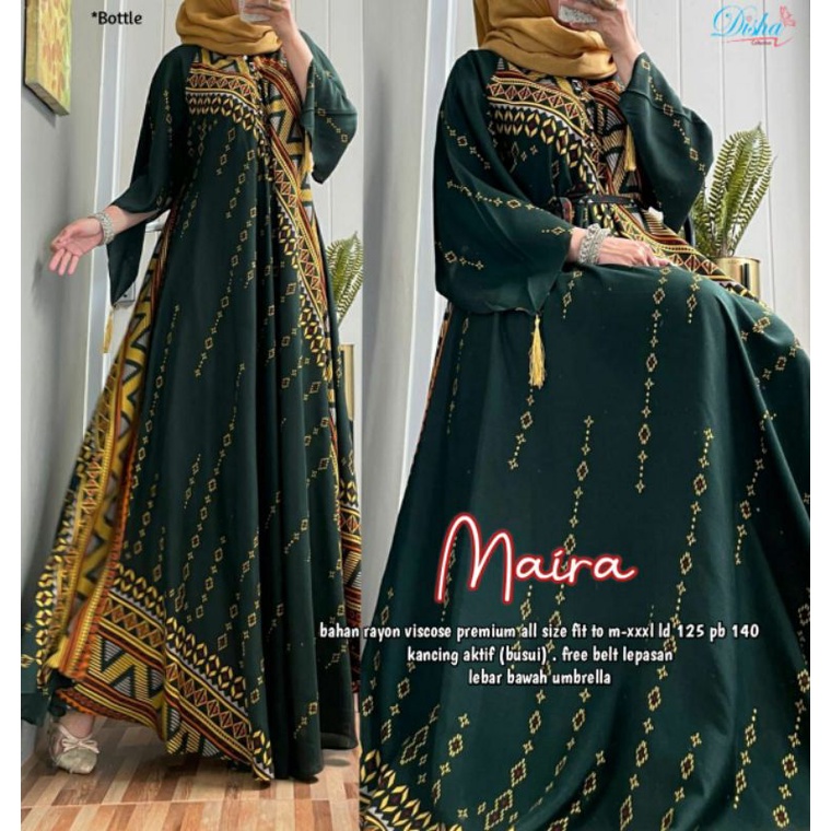 Gamis Dress Maxy Jumbo Maira By Disha Ld 125 Pb 140